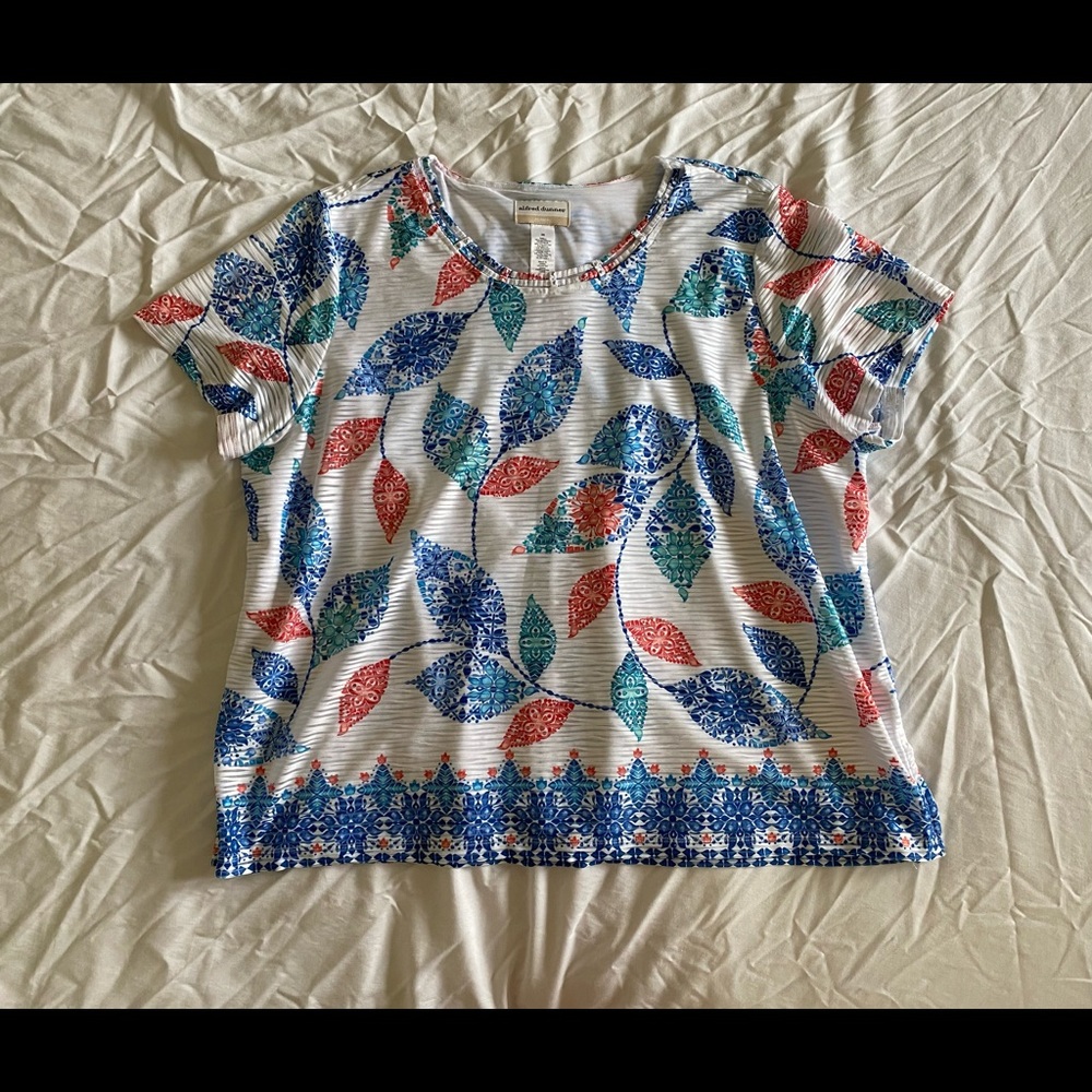 Alfred Dunner Short Sleeve Blouse